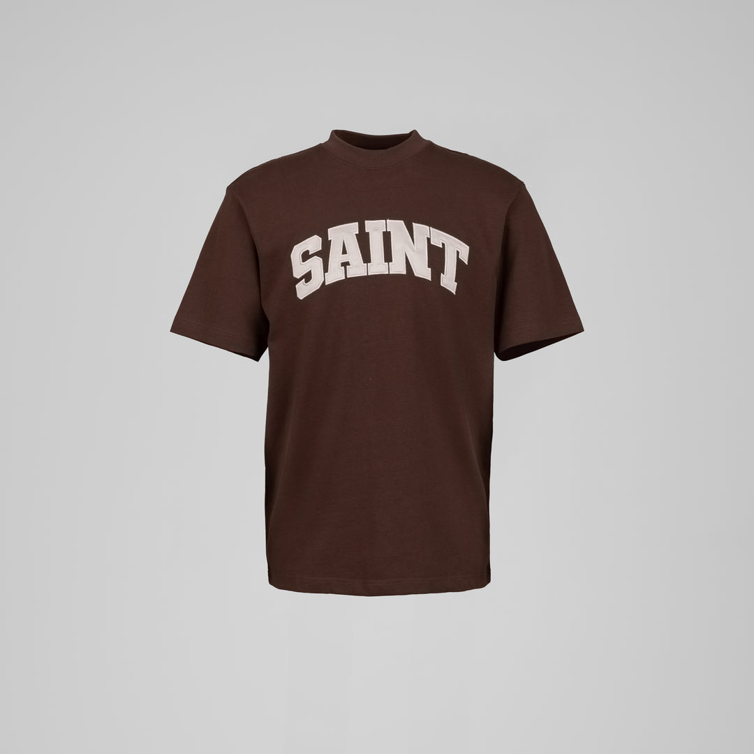 Saint Heavyweight Cream Patch Brown Tee