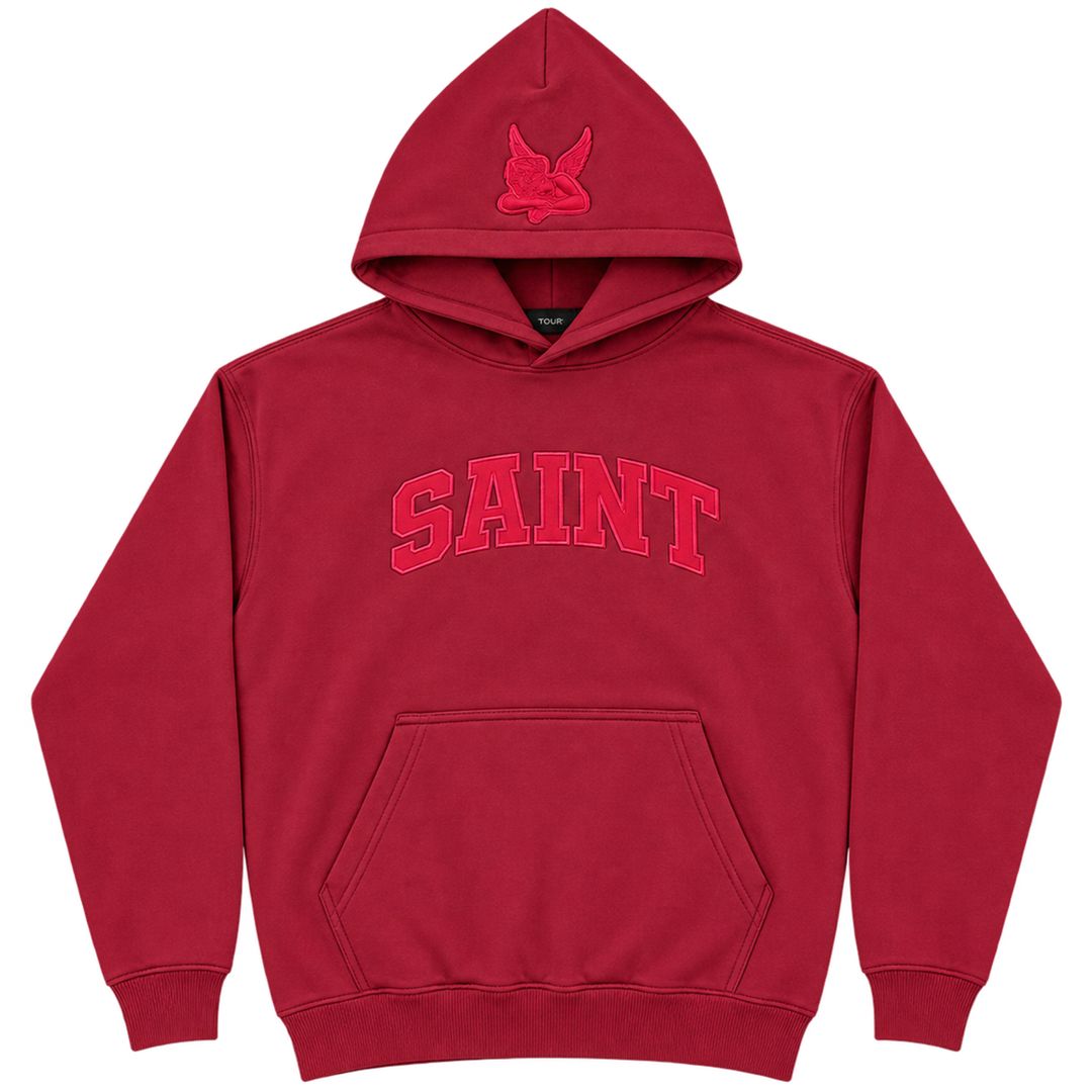 Saint Heavyweight Brushed Hoodie Garnet