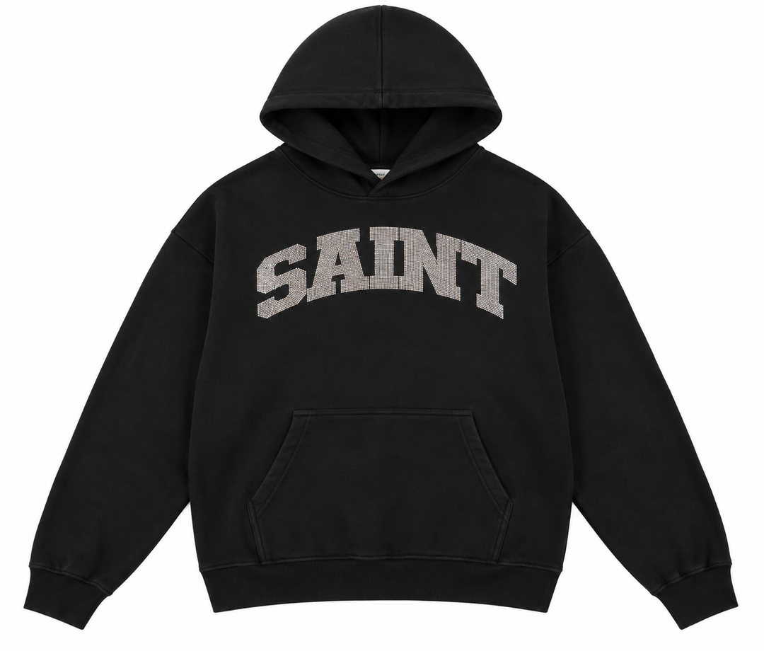 Saint Heavyweight Brushed Hoodie Obsidian Nights