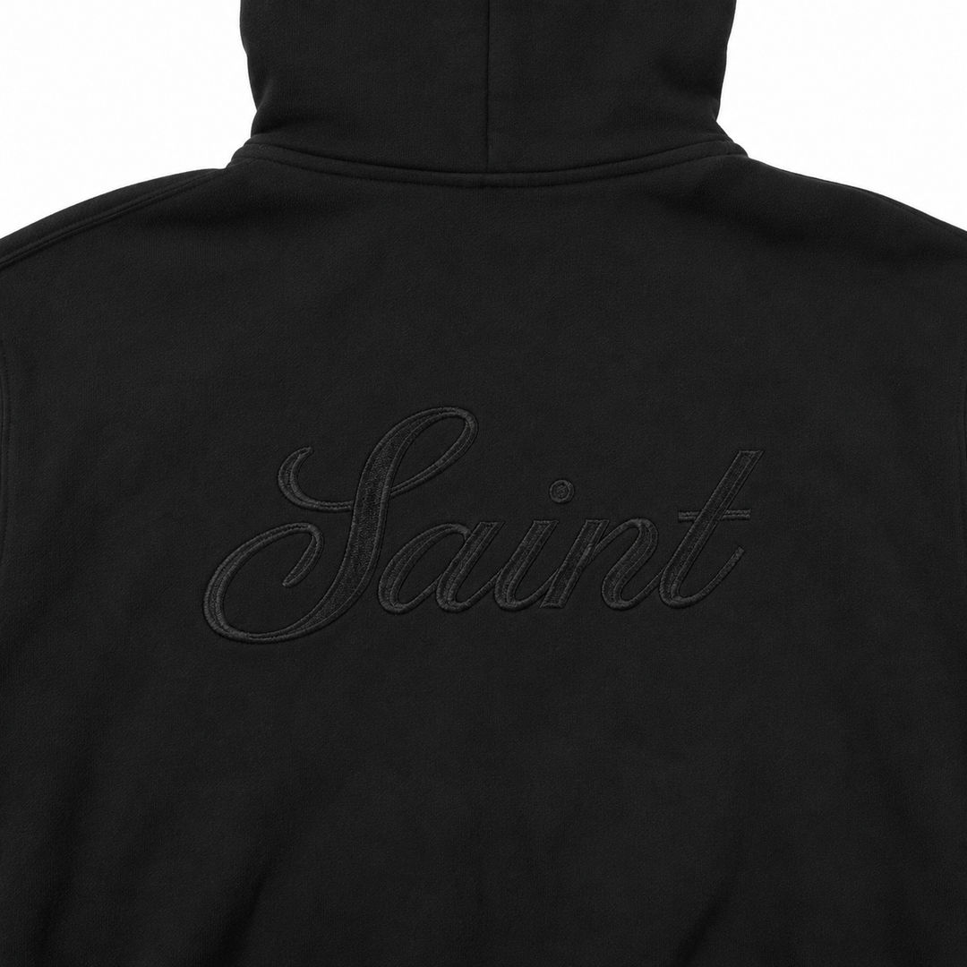 Saint Heavyweight Brushed Zip-Up Midnight