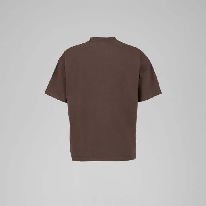 Saint Heavyweight White Embroidery Mocha Tee