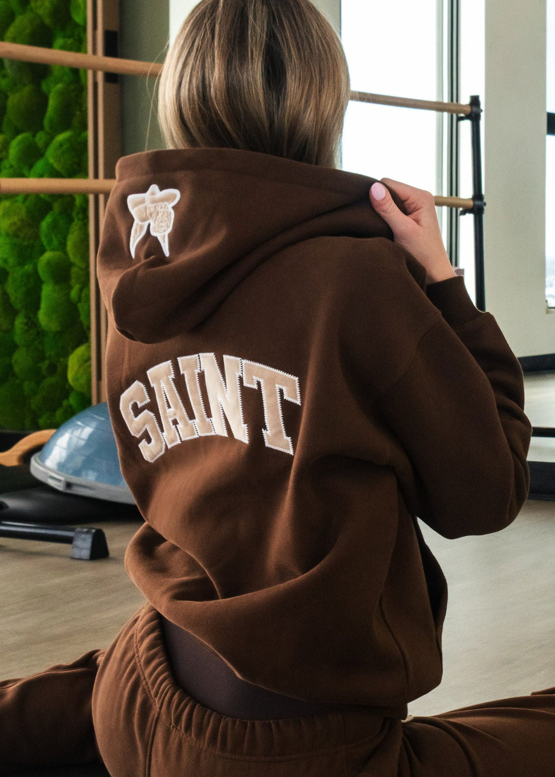 Saint Heavyweight Brushed Zip-Up Warm Cocoa
