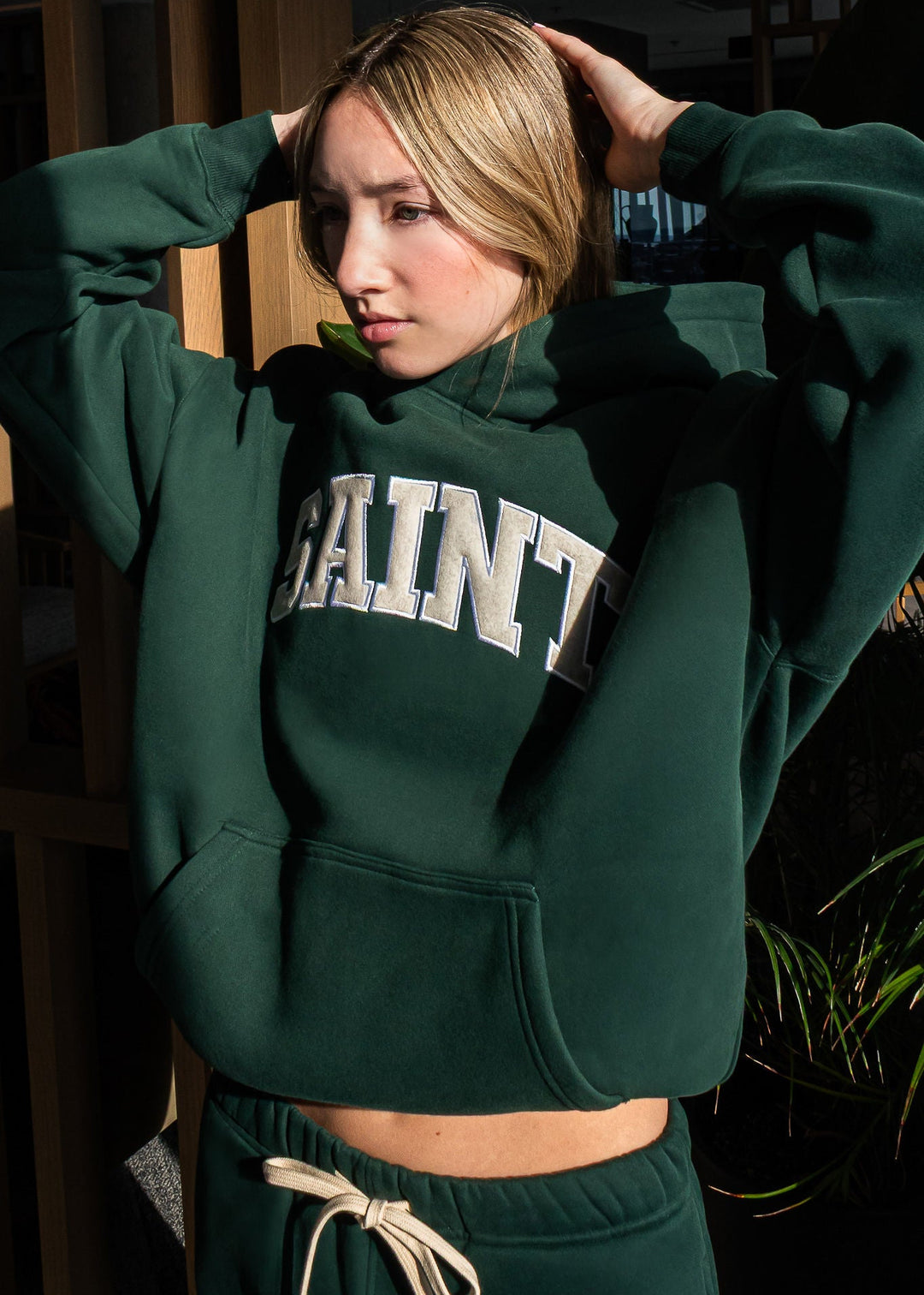 Saint Heavyweight Brushed Set Evergreen Cream