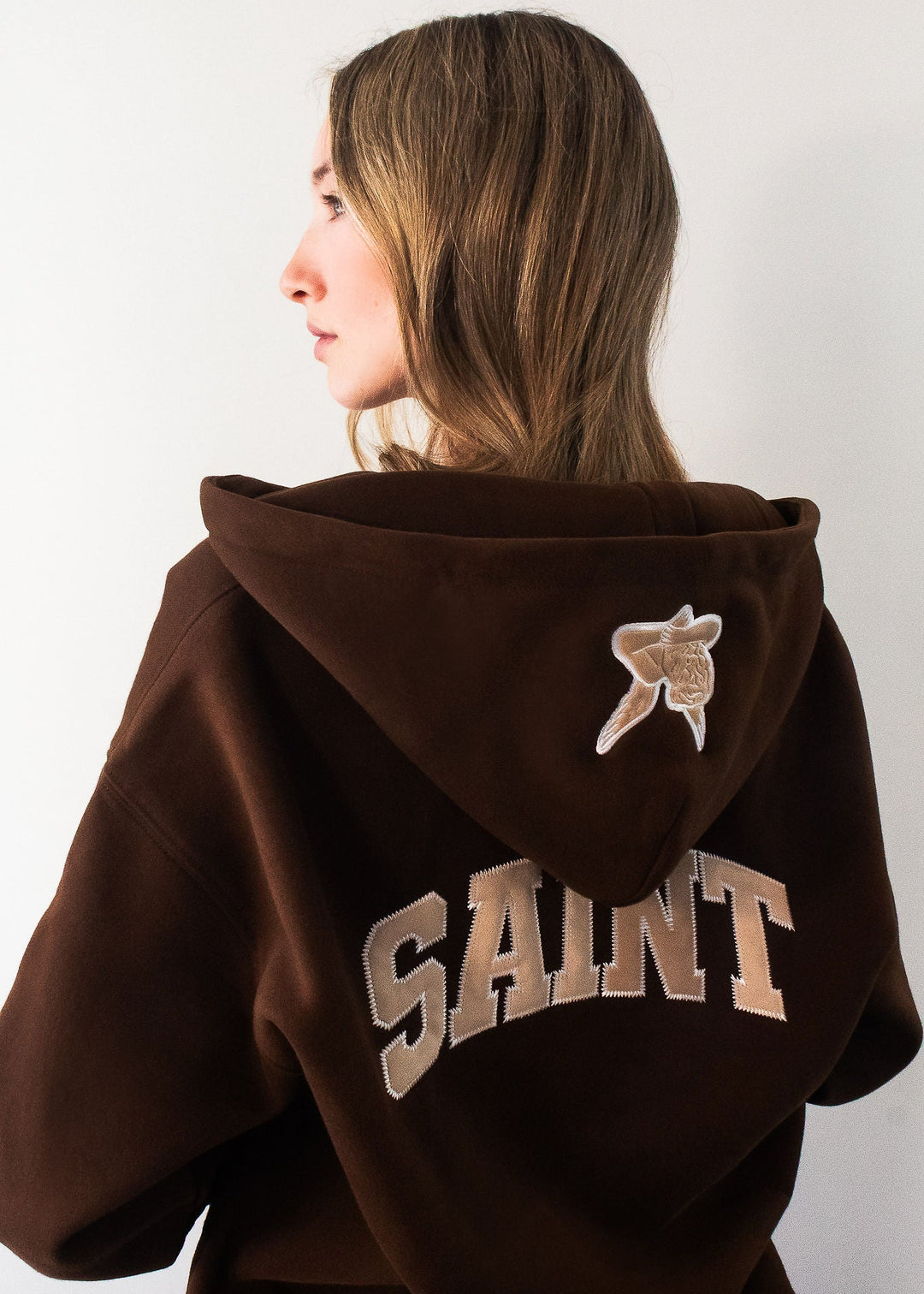 Saint Heavyweight Brushed Zip-Up Warm Cocoa