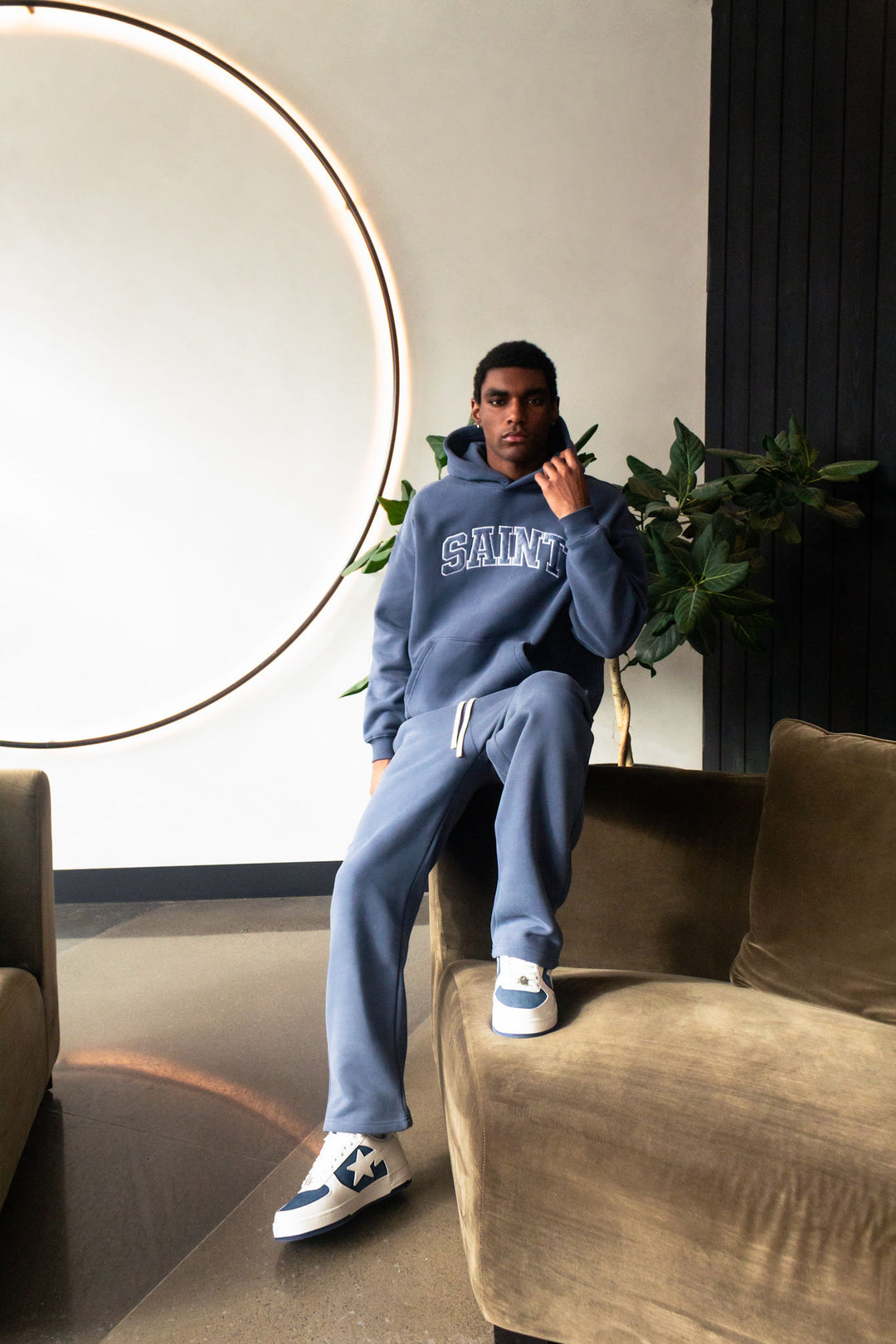 Saint Heavyweight Brushed Hoodie Aegean