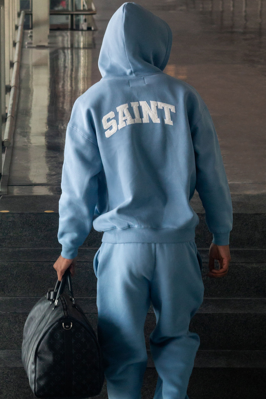 Saint Heavyweight Brushed Zip-Up Azure