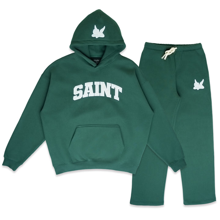 Saint Heavyweight Brushed Set Evergreen Cream