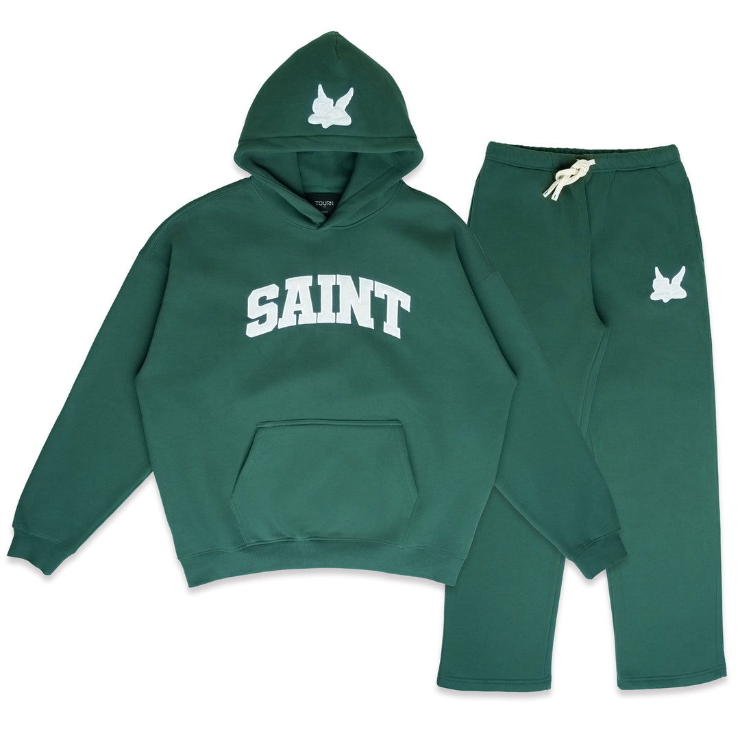 Saint x Ana Cruz Heavyweight Brushed Set Evergreen Cream