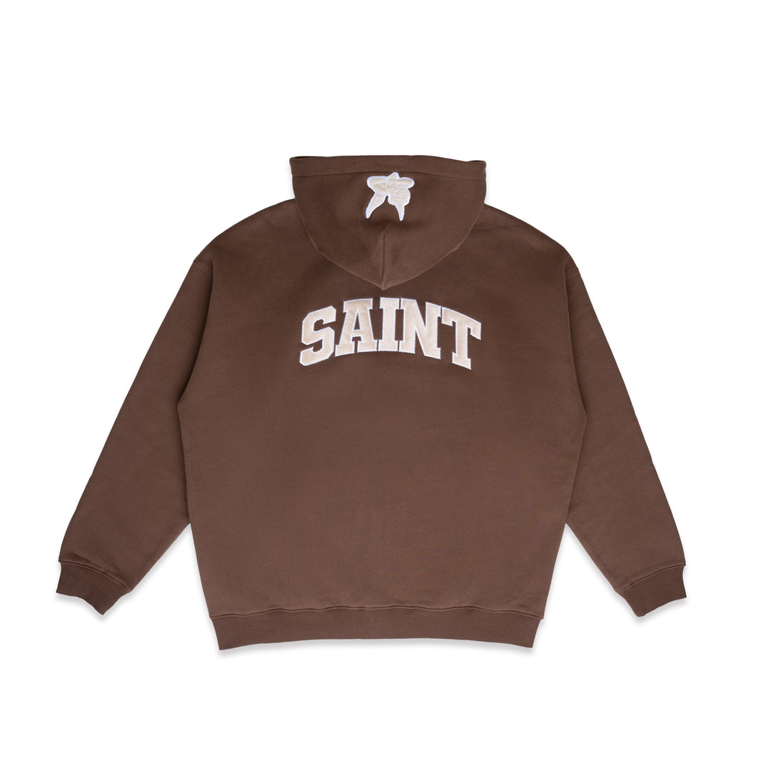 Saint Heavyweight Brushed Zip-Up Warm Cocoa