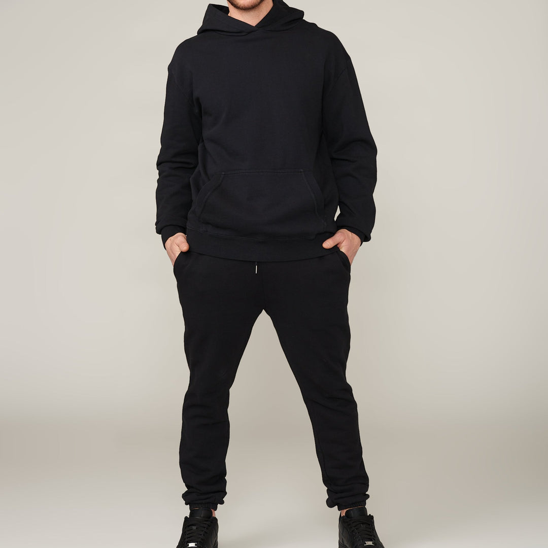 Miles French Terry Jet Black Stacked Jogger