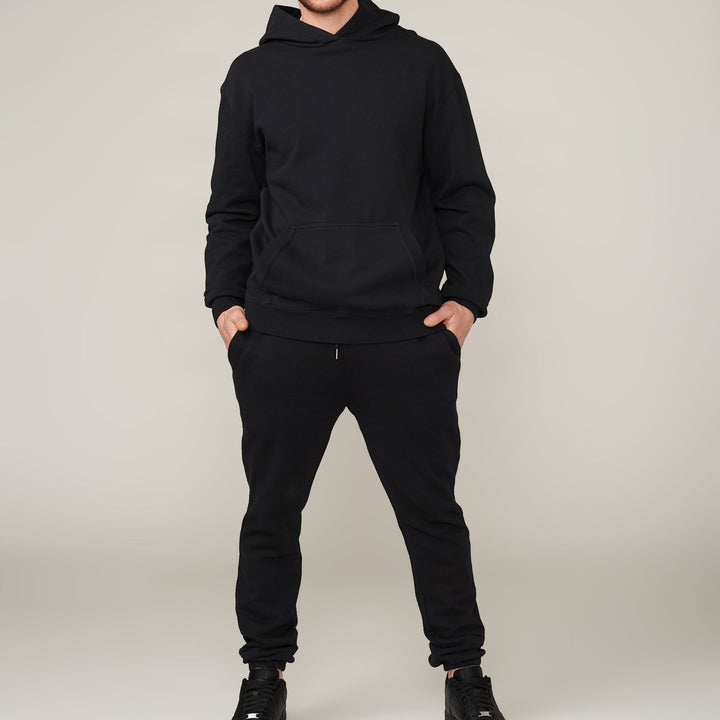 Miles French Terry Jet Black Stacked Jogger