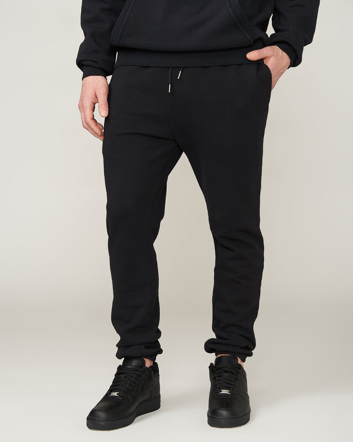 Miles French Terry Jet Black Stacked Jogger