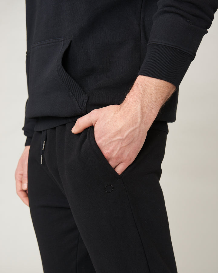 Miles French Terry Jet Black Stacked Jogger