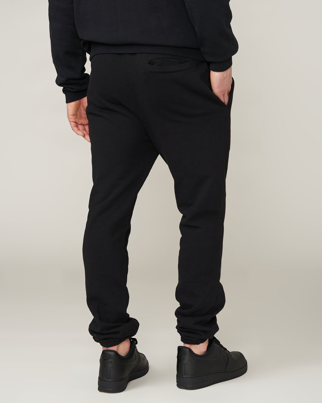 Miles French Terry Jet Black Stacked Jogger