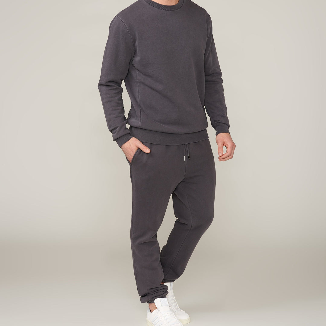Blake French Terry Dark Stone Crewneck