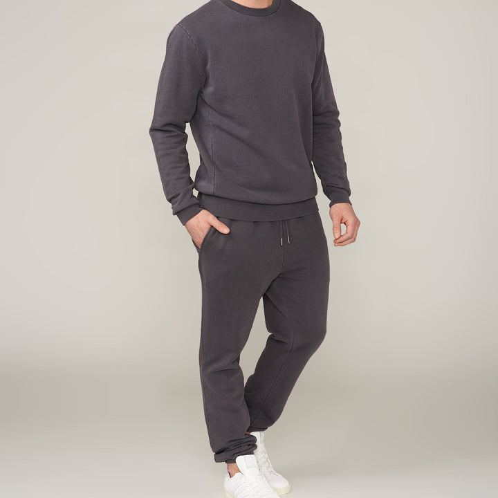 Blake French Terry Dark Stone Crewneck