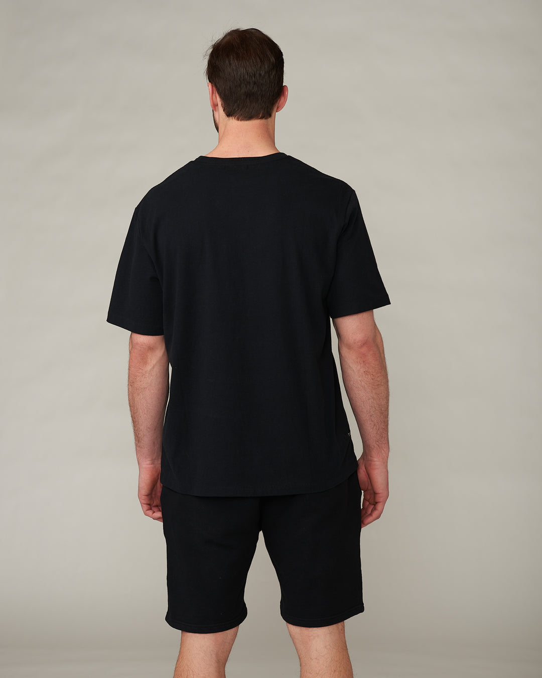 Ethan Brushed Jet Black Relaxed T
