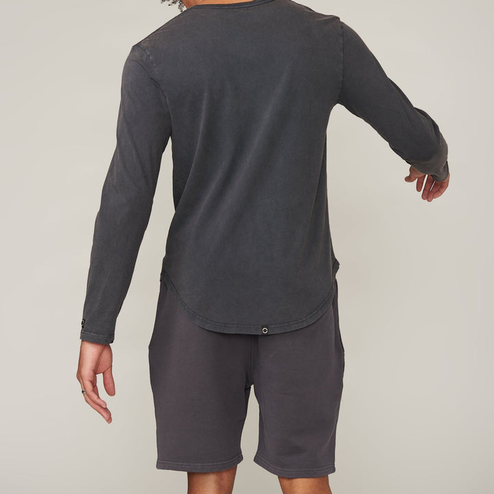 Jayden Stone Acid Wash Long sleeve Scoop T