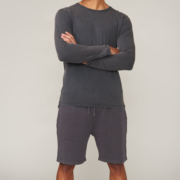 Liam Stone Acid Wash Hi-Lo Long Sleeve T