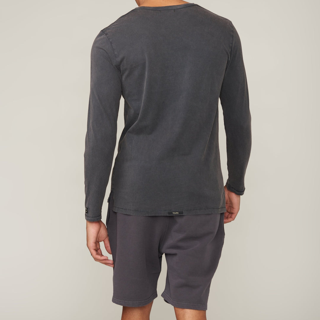 Liam Stone Acid Wash Hi-Lo Long Sleeve T