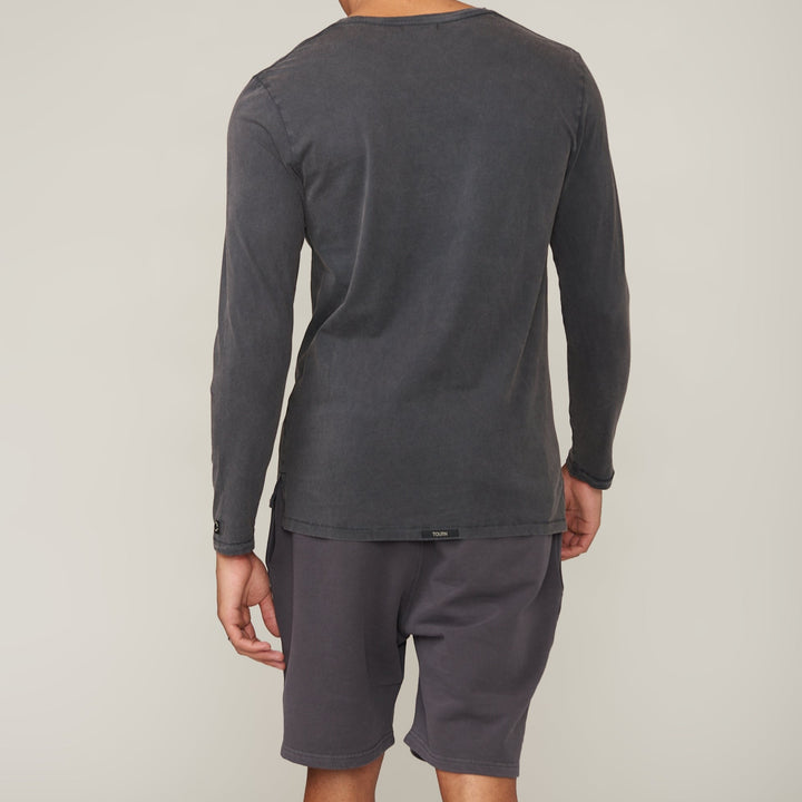 Liam Stone Acid Wash Hi-Lo Long Sleeve T